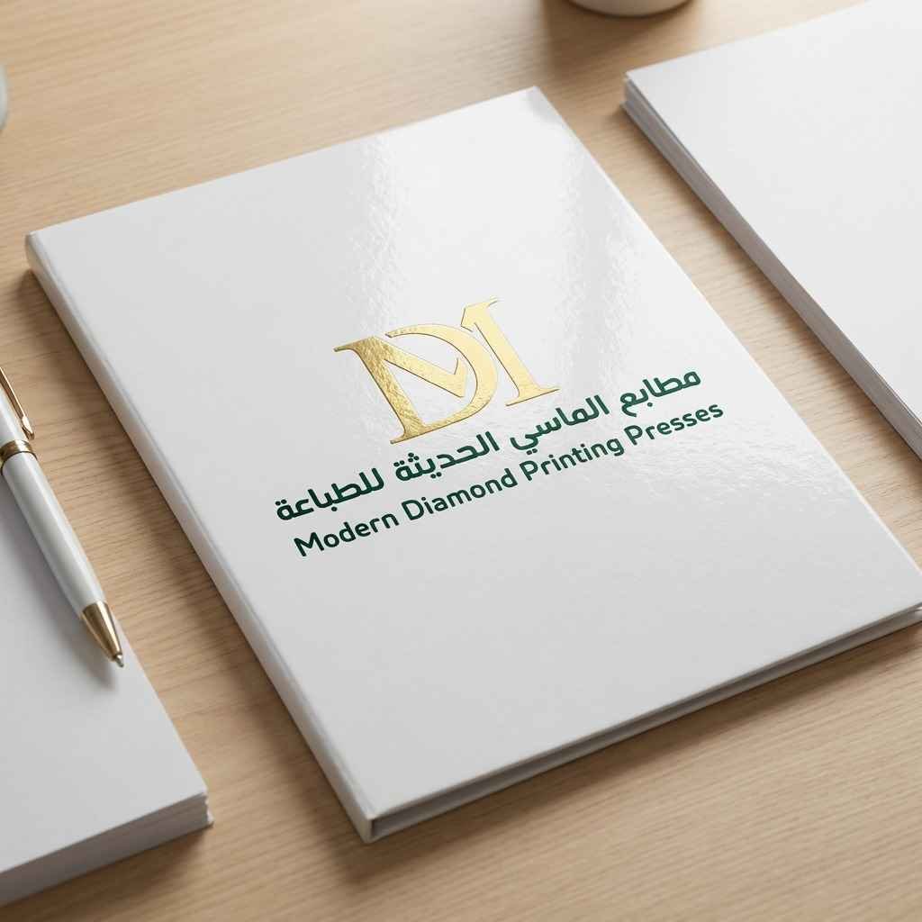 نوت بوك مع غلاف جلد طباعة UV